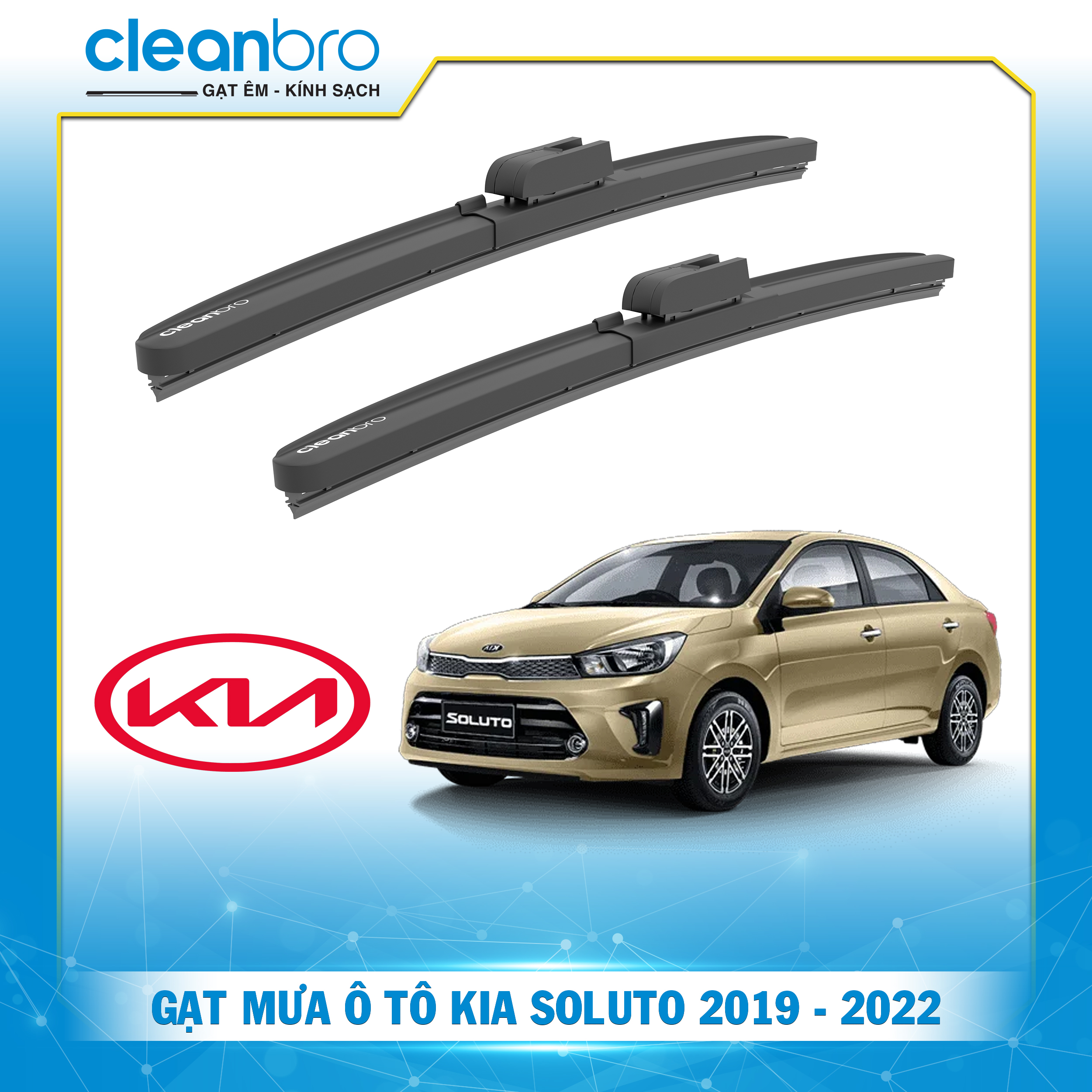 Gạt mưa ô tô hiệu ứng lá sen Kia Soluto [2019-2022]
